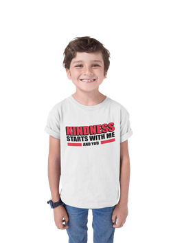 Kindness Starts With Me and You Advocate Unisex Softstyle T-Shirt for Youth ; Anti-Bullying Campaign Tee Style 2