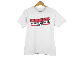 Kindness Starts With Me and You Advocate Unisex Softstyle T-Shirt for Adults ; Anti-Bullying Campaign Tee Style 2