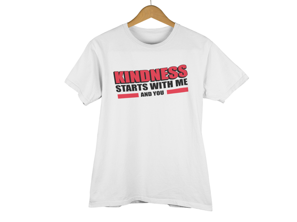 Kindness Starts With Me and You Advocate Unisex Softstyle T-Shirt for Adults and Youth; Anti-Bullying Campaign Tee Style 2