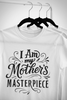 I AM My Mother's Masterpiece Soft-Style T-Shirt with round neck, short sleeve; Mother's Day Tee for Adults (Style 1)