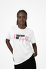 “Together We Fight" Black & White Breast Cancer Awareness Unisex Soft-Style T-Shirt with round neck, short sleeve.  Adults and Youth
